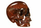 Realistic, Polished Mahogany Obsidian Skull #151202-1